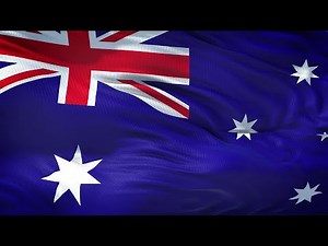 Australia Flag 5 Minutes Loop - FREE 4k Stock Footage - Realistic Australian Flag Wave Animation