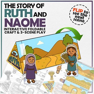 Ruth and Naomi Bible Craft | Finger Puppets, Paper Dolls, Interactive Activity Kit, Perfect for Sunday School, VBS, and Bible Studies - Etsy
