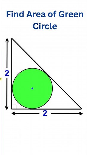 Find the area of the green circle