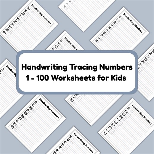 Number Tracing Worksheets 1-100 | Printable Number Writing Practice | Preschool & Kindergarten | Homeschool Activity | Digital Download - Etsy