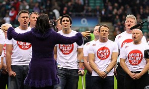 Sing low, sweet chariot! Rugby greats meet JLS dare to sing at packed Twickenham