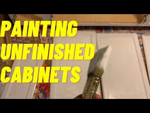 How to paint unfinished cabinets & save money