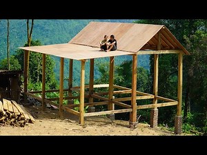 How to build Cabin, Wooden houses | help wife