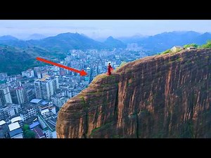 China’s Strangest Mountain: 3m Wide Like a Wall, Cliff Edge Thrill!