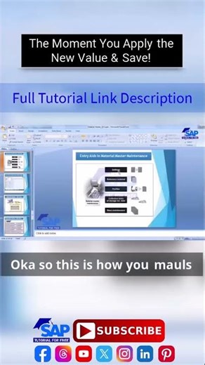 The Moment You Apply the New Value & Save | SAP QM Master Data | SAP QM Material Master Data | #erp