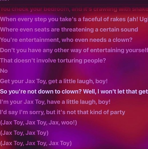 Jax toy - Song lyrics