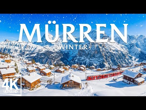 Winter Beauty in Mürren ❄️Cliffside Alpine Village, Snow Covered Chalets and Silent Mountain Views