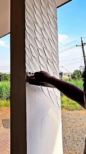 864K views · 9.9K reactions | Concrete pillar design material leaf  texture design in home decor #highlight #texture #reels #trending #videos #art #shorts #viral #art #texture | Morden painting work | Facebook