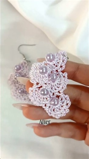 Crochet Mesh Earrings For Absolute Beginners#crochetearrings #crochetjewelry #crochettutorial