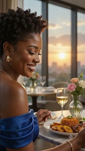 Elegant Ghanaian Lady Enjoys Authentic Jollof Rice 🇬🇭🍚 | Ghanaian Food Experience #cooking