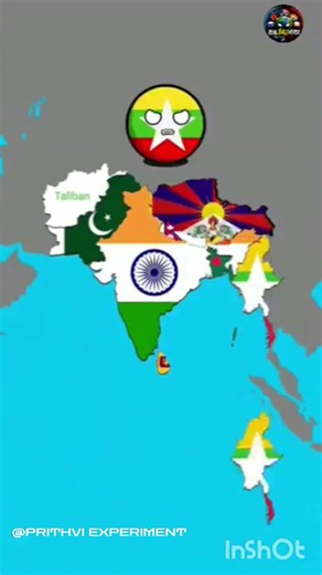 Akhand Bharat Full Map 🌍 | Ancient India Map Explained #countryballs #teamindia #viral