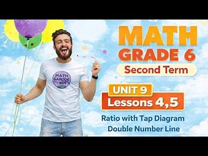 شرح Math Grade 6 Unit 9 Lesson 4,5 Ratio | Tape🔥 Diagram & Double Number Line بسهولة | منهج 2026
