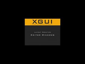 XGUI: Editor Window Creation