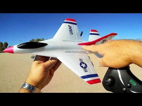 FX-823 Stabilized Two Channel RC Thunderbirds F-16 Fighter Jet Flight Test Review
