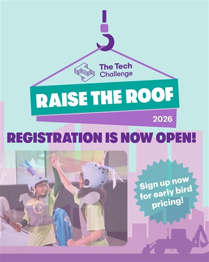 💡Registration for Grades 4-12 is now open for The Tech Challenge 2026: Raise the Roof! Think you’ve got what it takes to design the future of construction? This year’s challenge invites students to design, build, test, and demonstrate an innovative lifting device that can transfer housing modules from one place to another on a construction site. 🚧 Collaborate. Innovate. Engineer solutions that make a difference. Register today and take on the challenge that inspires creativity, teamwork, and r