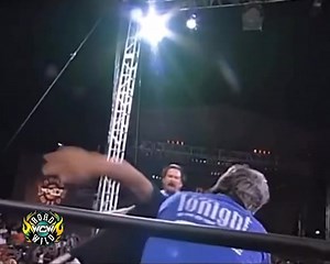 On August 8, 1998 WCW’s third annual Road Wild pay-per-view took place from the Sturgis Motorcycle Rally in Sturgis, South Dakota. The main event was a tag team match in which Diamond Dallas Page & the host of The Tonight Show, Jay Leno (with Kevin Eubanks) defeated the leader of nWo Hollywood, Hollywood Hogan & Eric Bischoff (with The Disciple and Miss Elizabeth) when Leno pinned Bischoff after Eubanks delivered a Diamond Cutter to Bischoff. The event also featured a mini-concert by Travis Trit