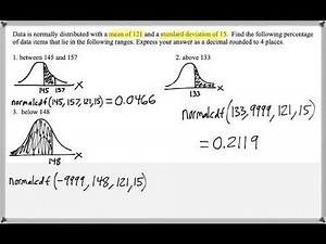 Math 209 : 6.2 #3 (Statistics Tutorial : Normal Distributions, normalcdf)