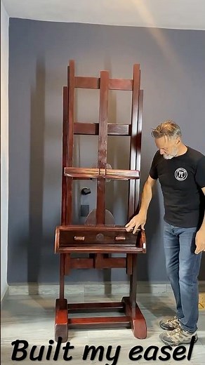 I Built This Massive Mahogany Artist’s Easel, model to finished, moving studio easel