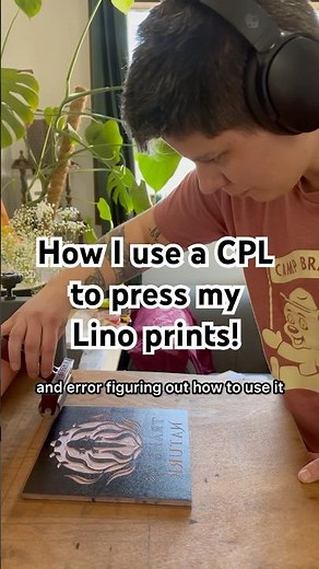 using a cold press laminator (CPL) to press linocut prints
