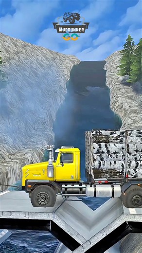 When a Big Truck Carries a Whole Logging Truck! 🪵 Follow me for more exciting and challenging truck videos! #gaming #mudrunner #truckdriver #fypchallenge | MudrunnerGo