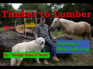 Timber to Lumber, Sawmilling a Red Oak Log