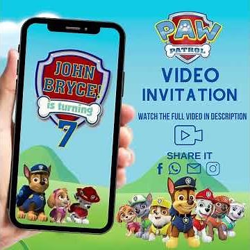 Personalized Paw Patrol Birthday Invitation