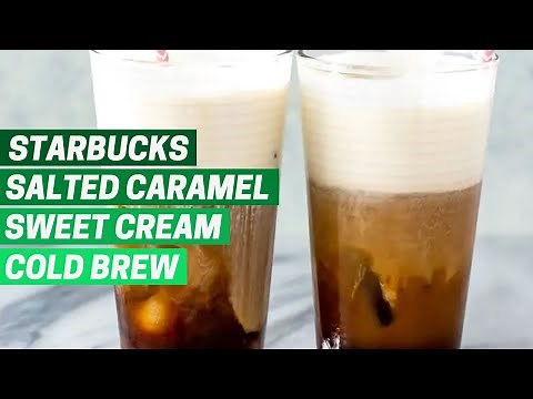 SALTED CARAMEL CREAM COLD BREW | Starbucks Copycat Recipe coffee