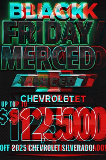 🎉 BLACK FRIDAY IS HERE AT MERCED CHEVROLET! 🎉 The doors are open, the savings are wild, and the deals are so unbelievable you’ll swear you’re getting away with something! 😆💥 Today is the day — roll into Merced Chevrolet and drive out in your very own Christmas sleigh ✨🚗 Whether you’re upgrading for the holidays or gifting the ultimate surprise, you’ll save more here than anywhere else, period. Unbeatable prices. Unmatched experience. A joyful, magical shopping day you’ll never forget. But j