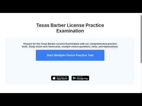Texas Barber License Practice Examination