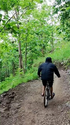 DJI Neo Drone Tracking Cyclist on Forest Path 🌳🔥