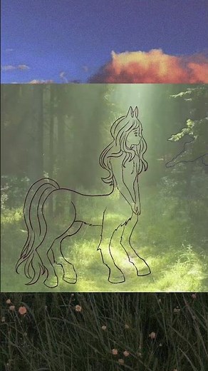 Centaur Girl drawing process on Procreate 🦄✨