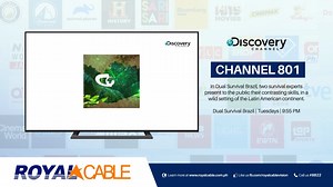 Dual Discovery Brazil on Discovery Channel TUESDAYS @9:55PM Catch this on: Channel 801 - for Biñan, Sta. Rosa, Cabuyao, Calamba, Los Baños,Bay, Calauan, Victoria, Nagcarlan, San Pablo, Rizal, Liliw, Majayjay and Cavinti Laguna | Royal Cable