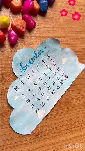 Cute November Mini Calendar DIY ☁️ | Easy Handmade Desk Decor Idea ✨