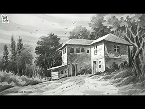 Scenery Art With Pencil Sketch and Shading || Paintlane Sketches