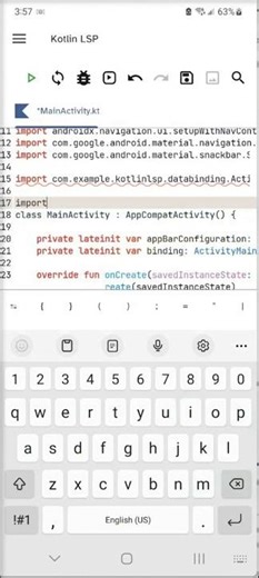 Kotlin LSP in Code on the Go