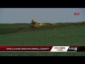 Emergency crews at crop duster crash in Carroll County