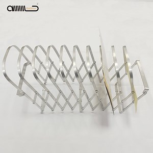 [Hot Item] Simple Stretchable Long Short Multi-Grid Files Holder Desktop Stainless Steel Shelf