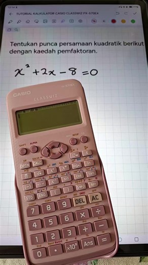 Tentukan punca persamaan kuadratik menggunakan kalkulator Casio Classwiz fx-570EX @marco_corp_education_div #TikTokChallengeCasioClasswiz2026 #CasioClasswizMalaysia #math