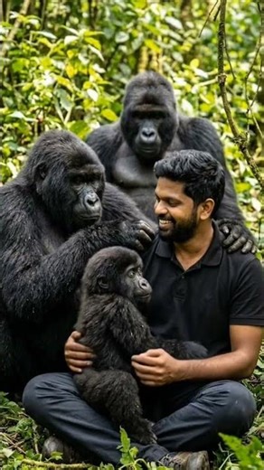 A day with gorillas 🦍 | #Ai Video | Forest | Animals Planet