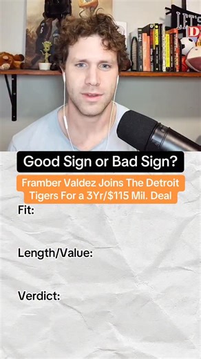 Good sign or bad sign: the Detroit Tigers sign Framber Valdez to a 3 year $115 million deal #reaction #mlb #baseball #tigers #astros | Josh Fisher