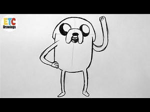 How to Draw Jake the Dog From Adventure Time Step By Step Easy