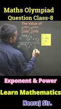Can You Solve this Mathematics Olympiad Question | Class 8 | Exponent & Power