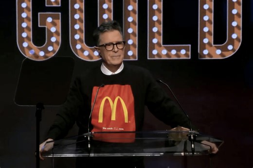 Stephen Colbert Shares Cut 'Late Show' Jokes at WGA Awrads