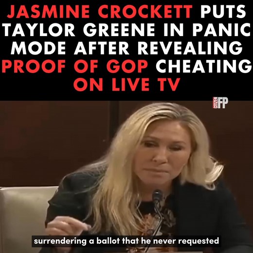 🚨 BREAKING: Jasmine Crockett Puts Taylor Greene In PANIC Mode After Revealing Proof OF GOP Cheating On LIVE TV | Citizen Free Press