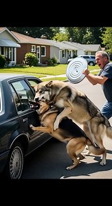 984K views · 3.7K reactions | Wolf Attacks German Shepherd Near Car. Man Saves Dog Created by AI#animals #wolfattack #dog | Lifeline Tails | Facebook