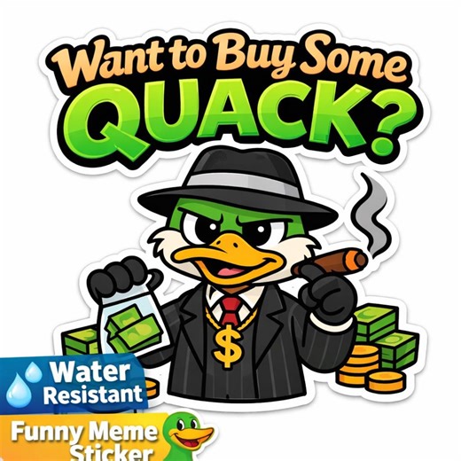 Gangster Duck Sticker | Funny Meme Vinyl Decal (water Resistant) - Etsy