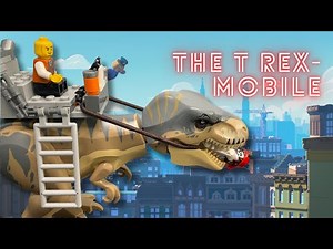 DINOSAUR ATTACK!! Fun Kids Easy Lego T-rex Dinosaur Stop Motion and Tutorial