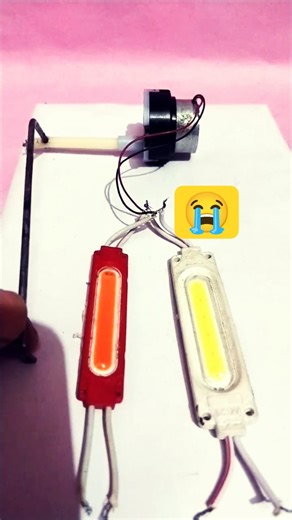 Dc motor project || dc motor generator with led bulb 💡 #dcmotor #dcmotors #short #ytshorts #diy