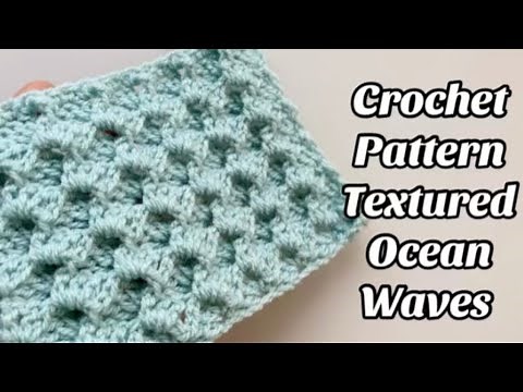 CROCHET PATTERN - OCEAN WAVES STITCH - Easy Step by step Tutorial for Scarves & Blankets US Terms