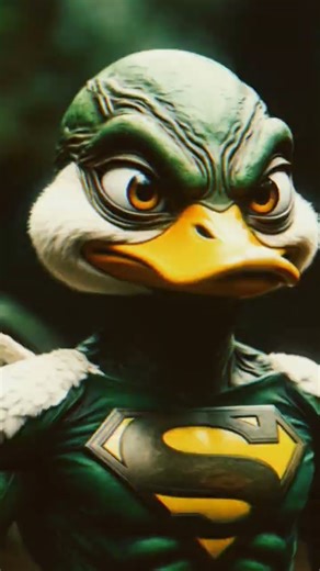 Was just a duck… then alien said 'touch grass' 🦆🖖→🦸‍♂️ #DuckHero #AlienGlowUp